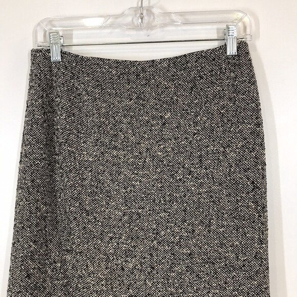 Max Mara Gray Size 6 Tweed Wool Blend Pencil Skirt Made it Italy Dark Academia - Picture 3 of 9